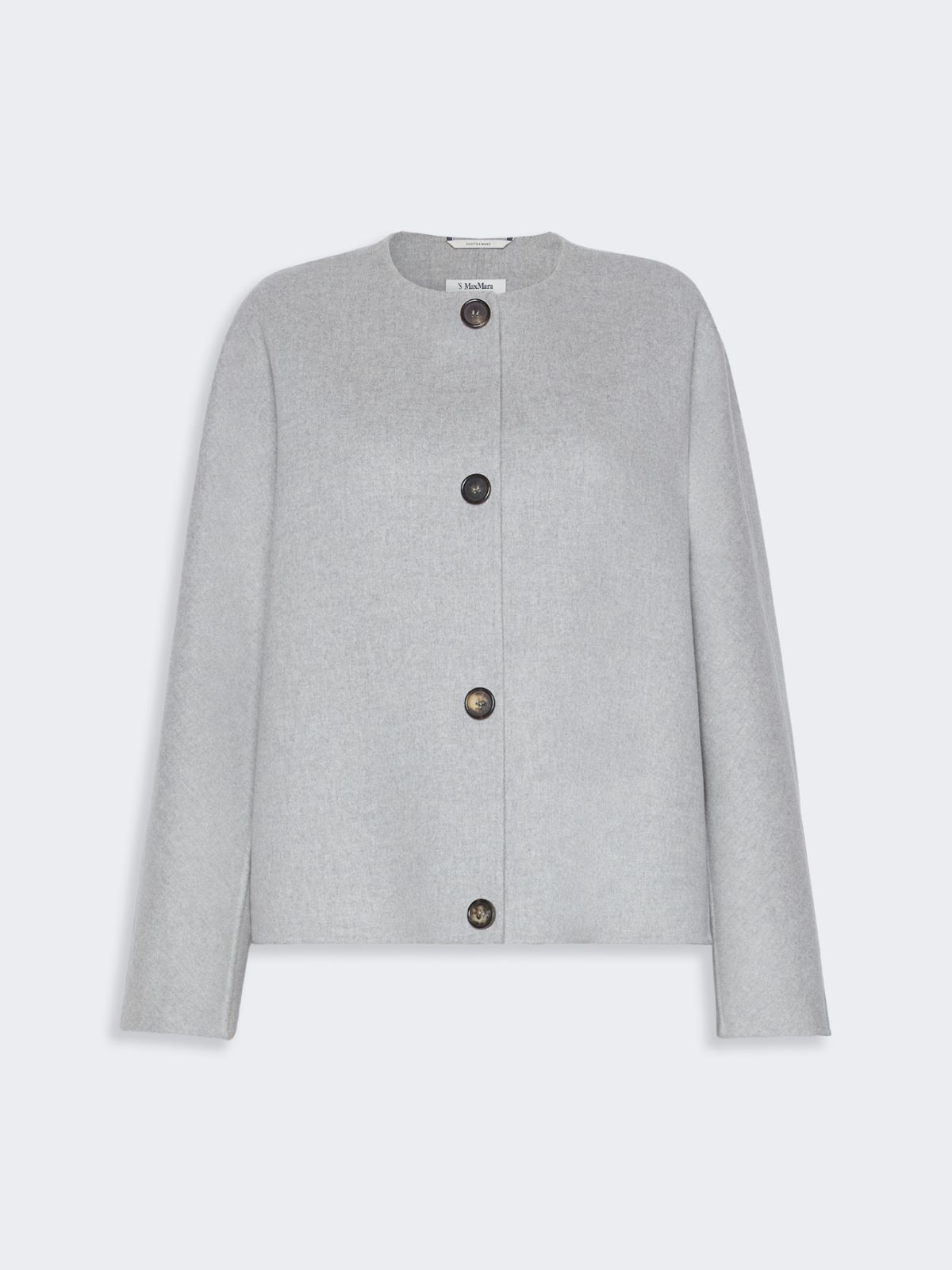 Cropped wool broadcloth jacket - PEARL GREY - Max Mara - 5