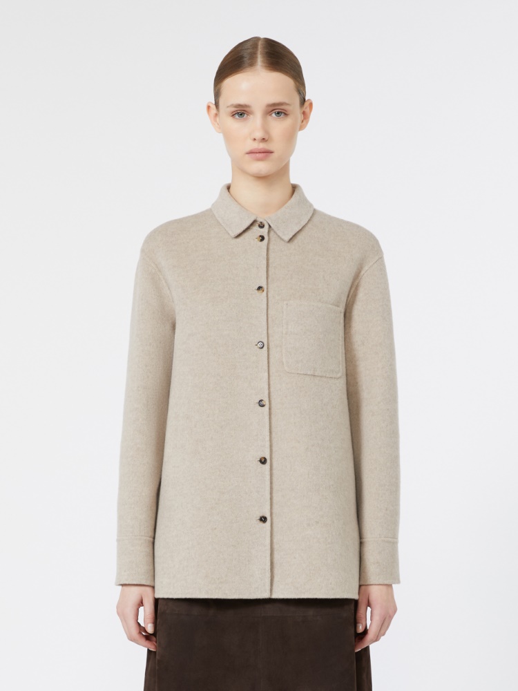 Wool and cashmere broadcloth jacket - SAND - Max Mara - 2