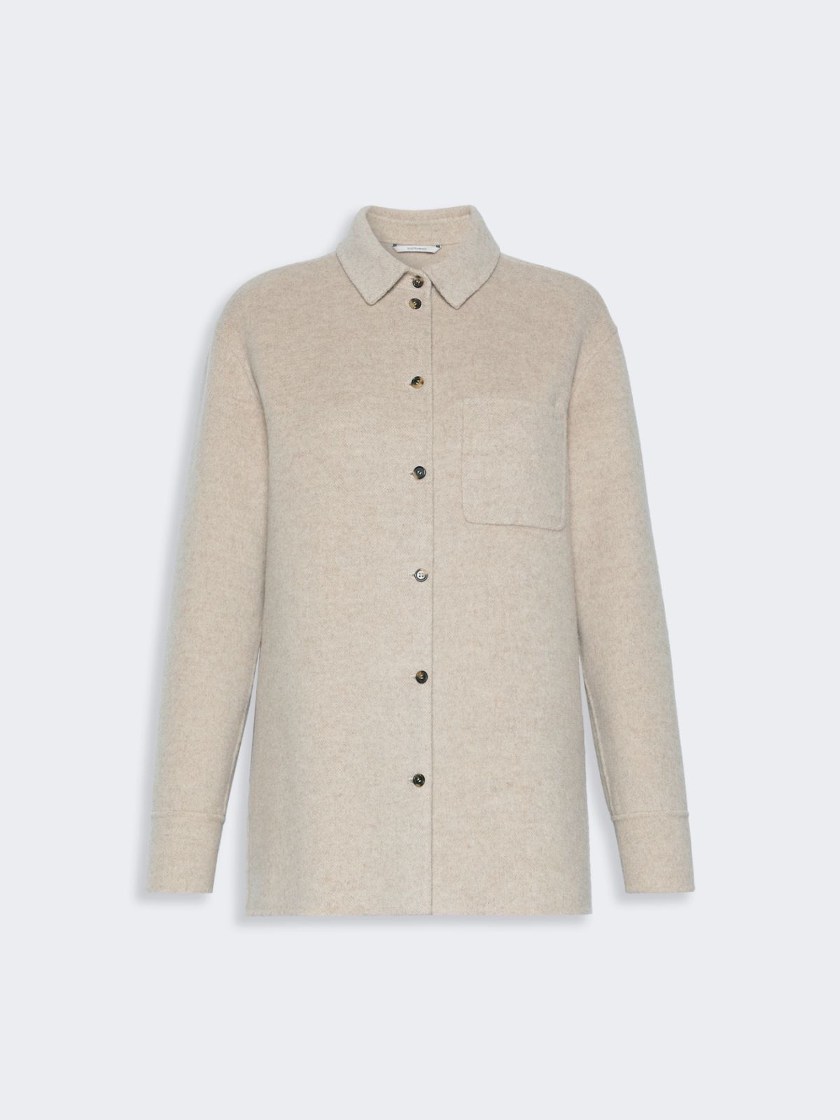 Wool and cashmere broadcloth jacket - SAND - Max Mara - 5