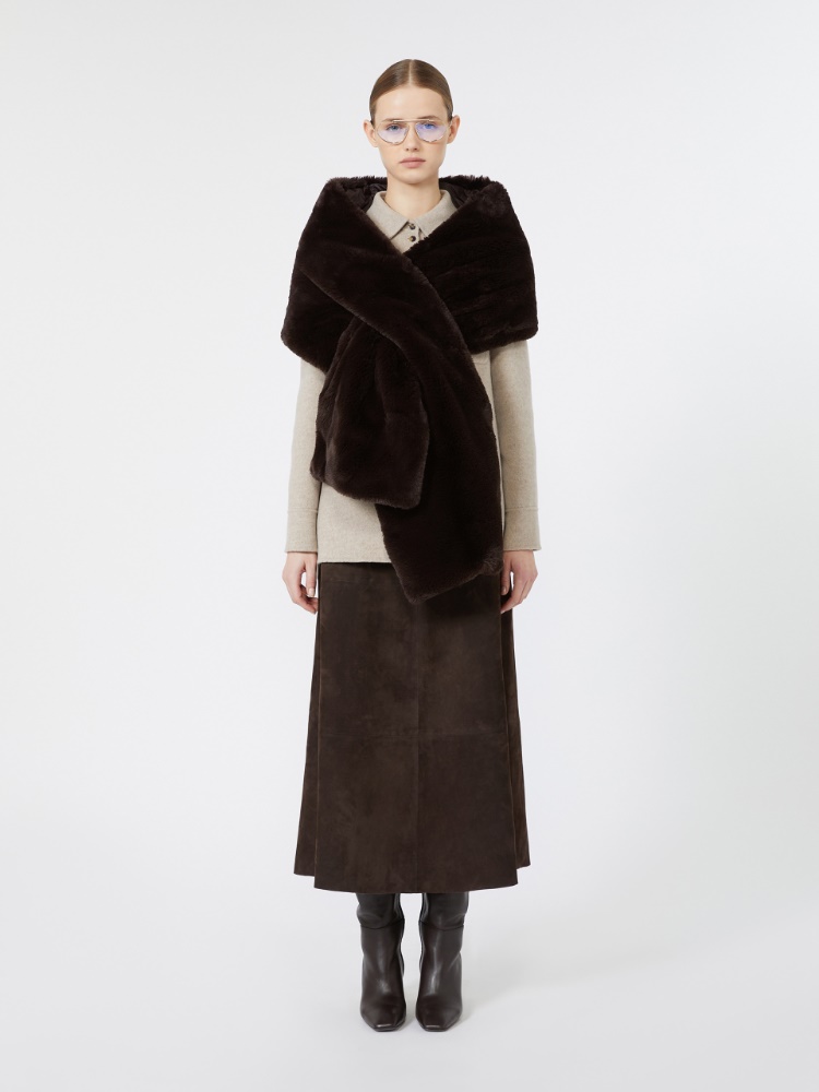 Wool and cashmere broadcloth jacket - SAND