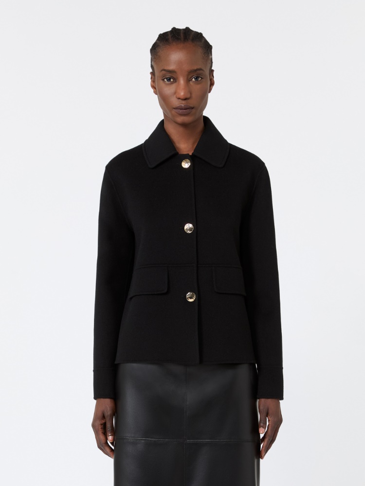 Double wool cropped jacket - BLACK - Max Mara - 2