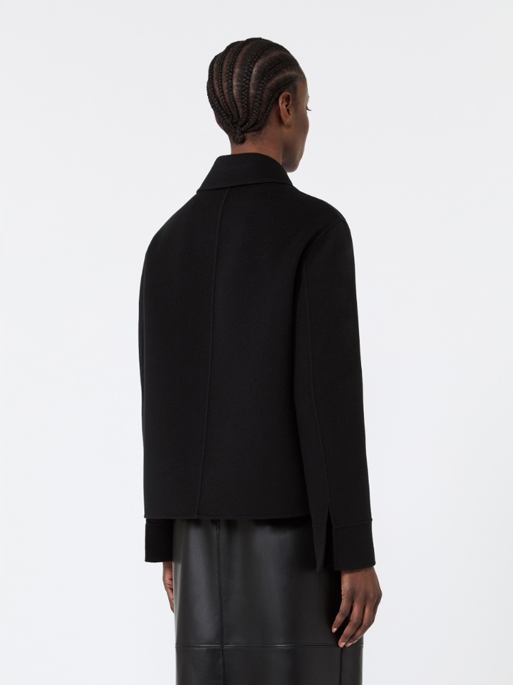 Double wool cropped jacket - BLACK - Max Mara - 3