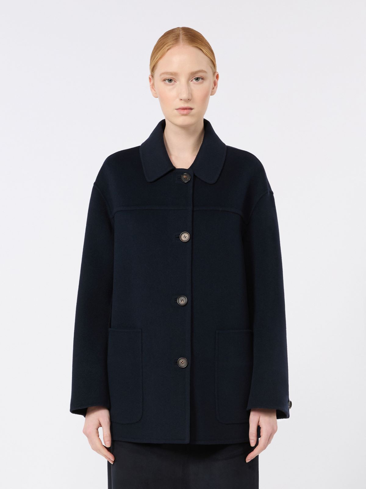Wool drap short coat - MIDNIGHTBLUE - Max Mara - 2