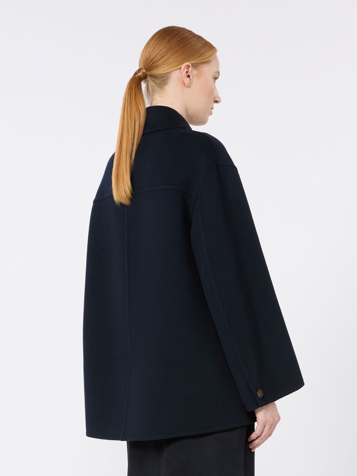 Wool drap short coat - MIDNIGHTBLUE - Max Mara - 3