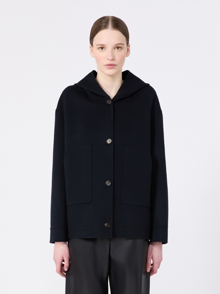 Hooded wool coat - MIDNIGHTBLUE - Max Mara - 2