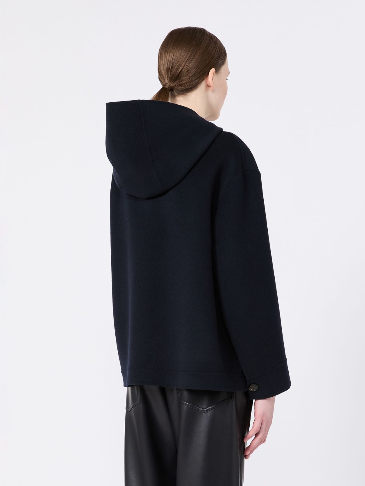 Hooded wool coat - MIDNIGHTBLUE - Max Mara - 3