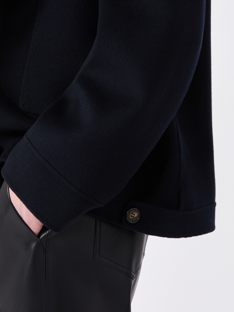 Hooded wool coat - MIDNIGHTBLUE - Max Mara - 4