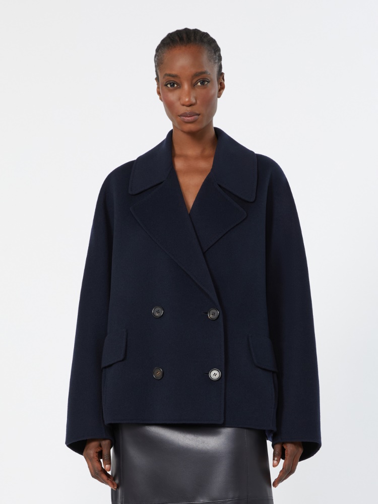Wool drap pea coat - MIDNIGHTBLUE - 2