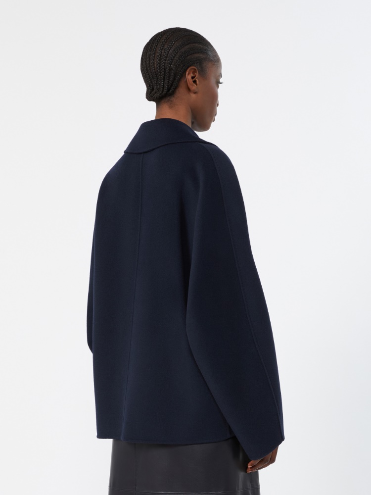 Wool drap pea coat - MIDNIGHTBLUE - 3