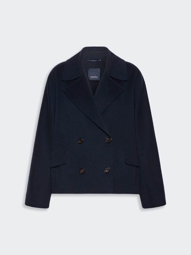 Wool drap pea coat - MIDNIGHTBLUE