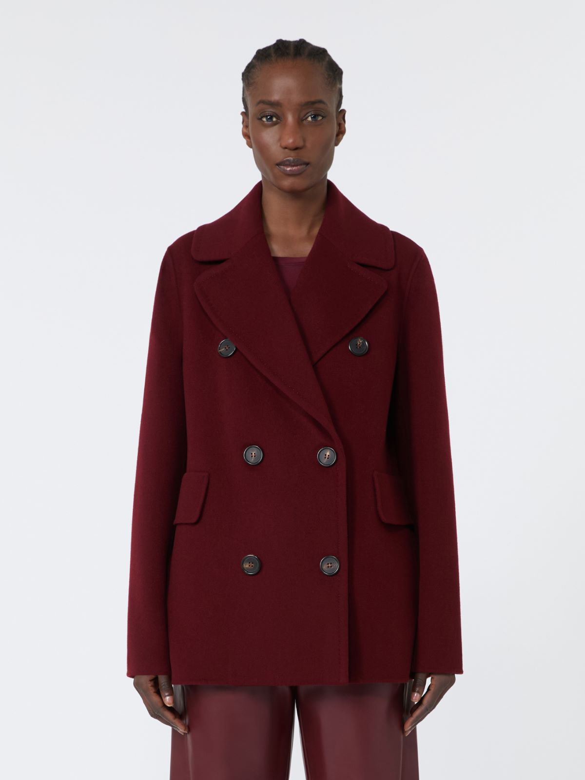 Wool pea coat - BORDEAUX - Max Mara - 2
