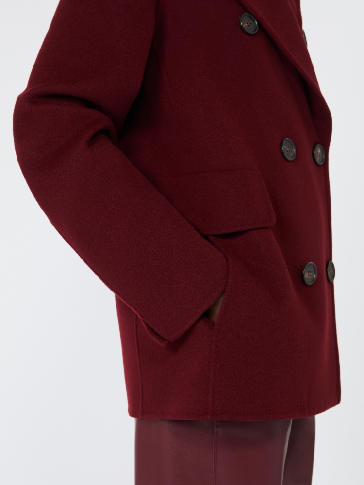 Wool pea coat - BORDEAUX - Max Mara - 4