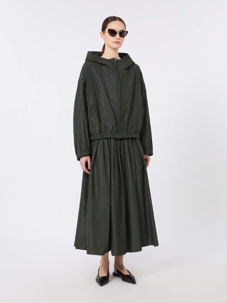 Taffeta pleated skirt - DARK GREEN