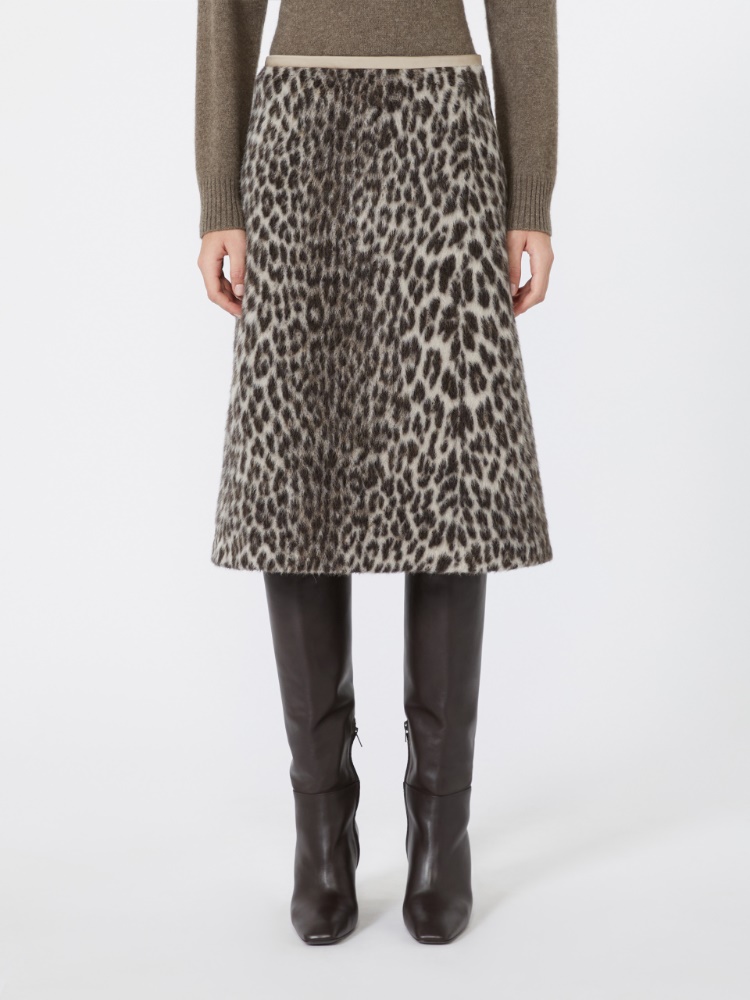 Falda longuette de lana y alpaca con elaboración jacquard - CRUDO - Max Mara - 2