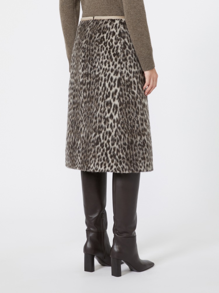 Falda longuette de lana y alpaca con elaboración jacquard - CRUDO - Max Mara - 3