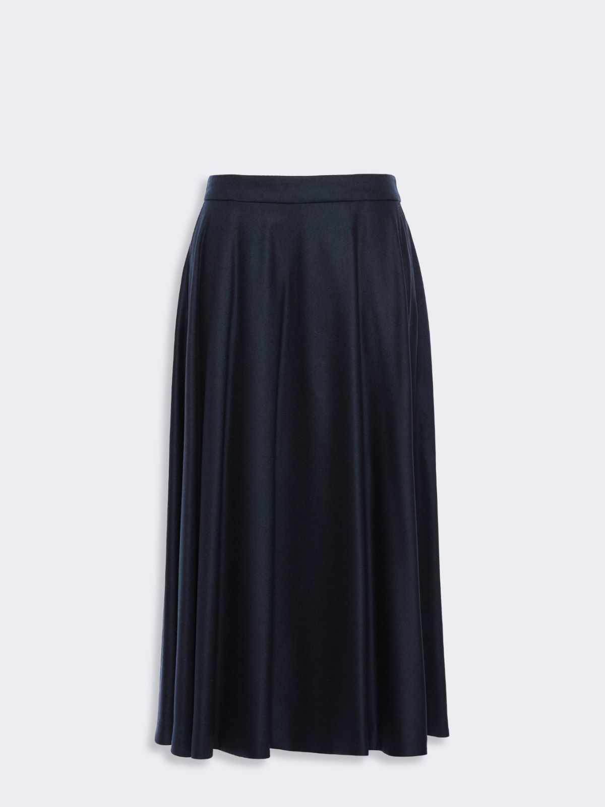 Long wool flannel skirt - MIDNIGHTBLUE - Max Mara - 5