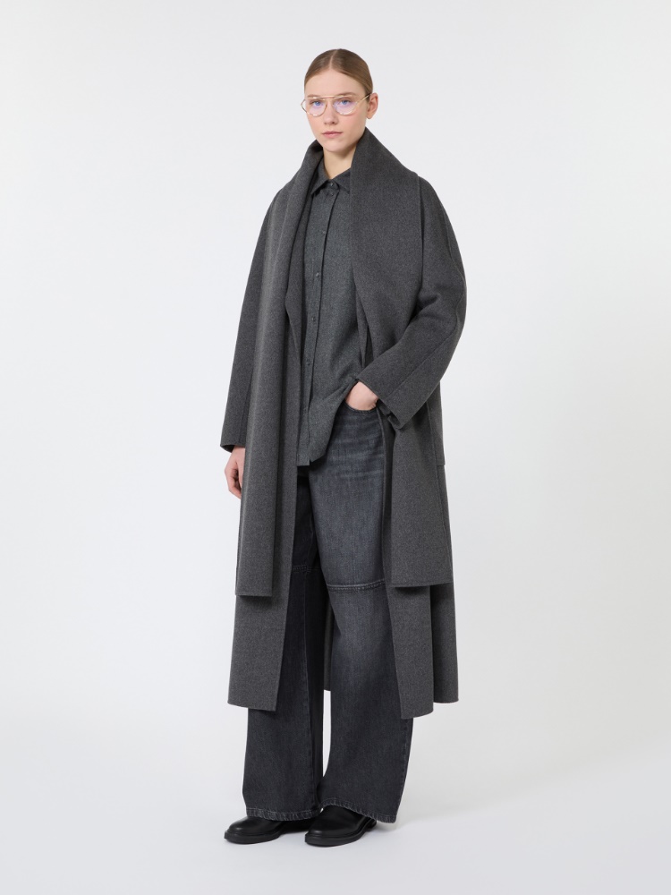 Wool flannel shirt - DARK GREY