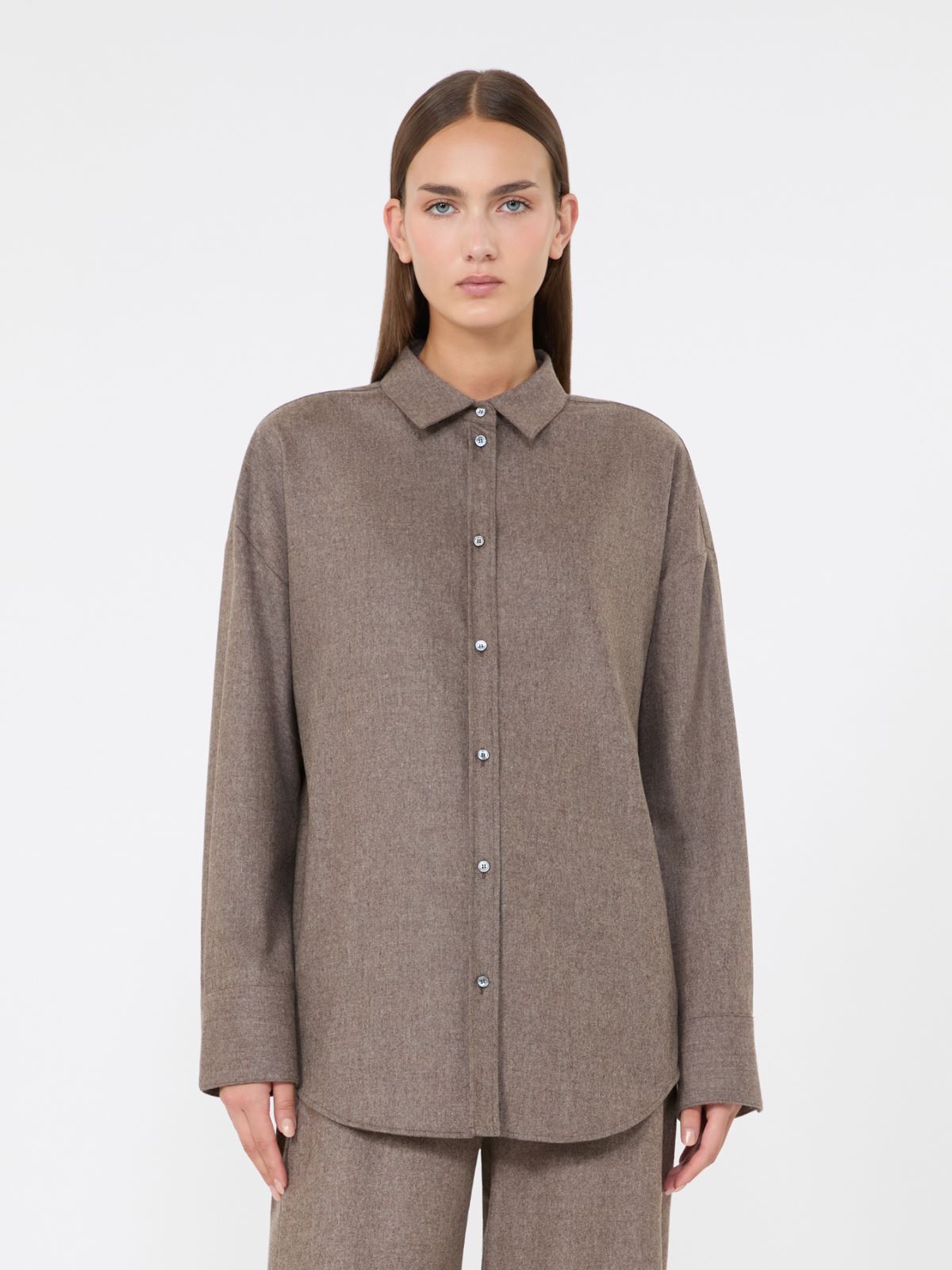 Wool flannel shirt - TURTLEDOVE - Max Mara - 2