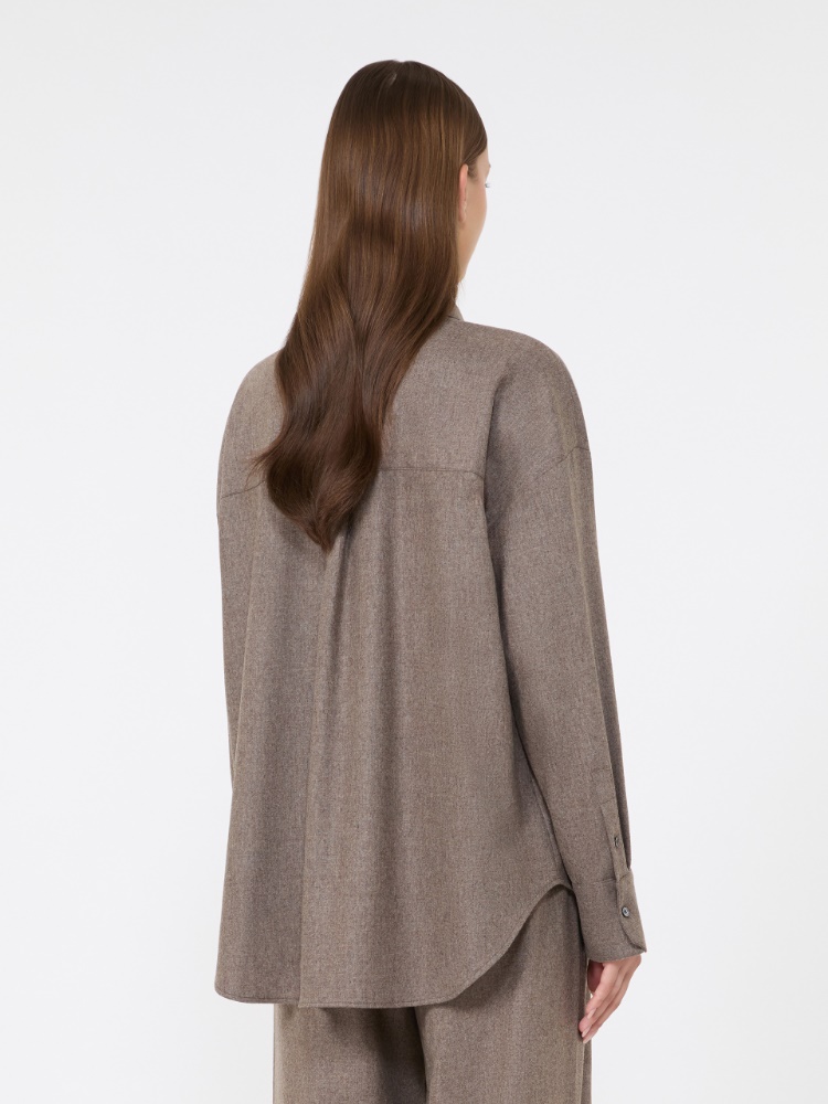 Wool flannel shirt - TURTLEDOVE - Max Mara - 3