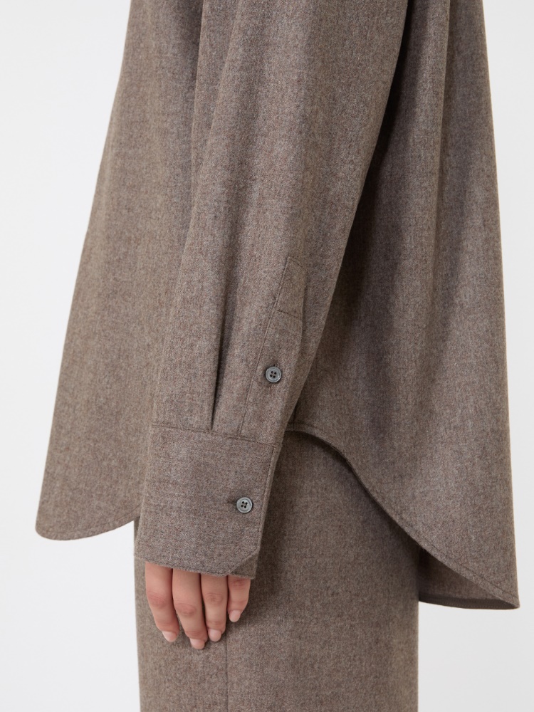 Wool flannel shirt - TURTLEDOVE - Max Mara - 5