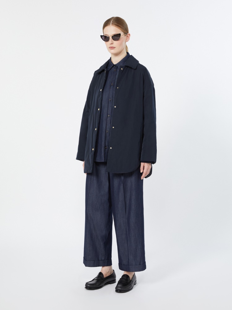 Cotton denim shirt - MIDNIGHTBLUE - 1