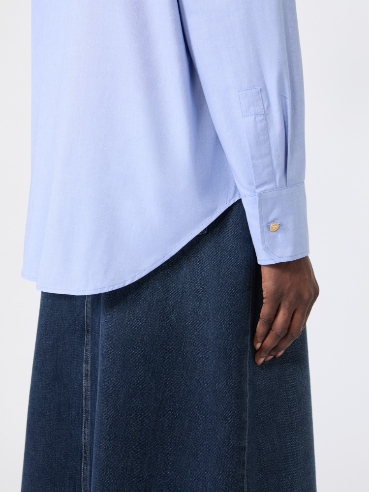Cotton Oxford shirt - LIGHT BLUE - 4