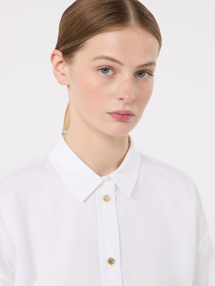 Cotton Oxford shirt - WHITE - 4