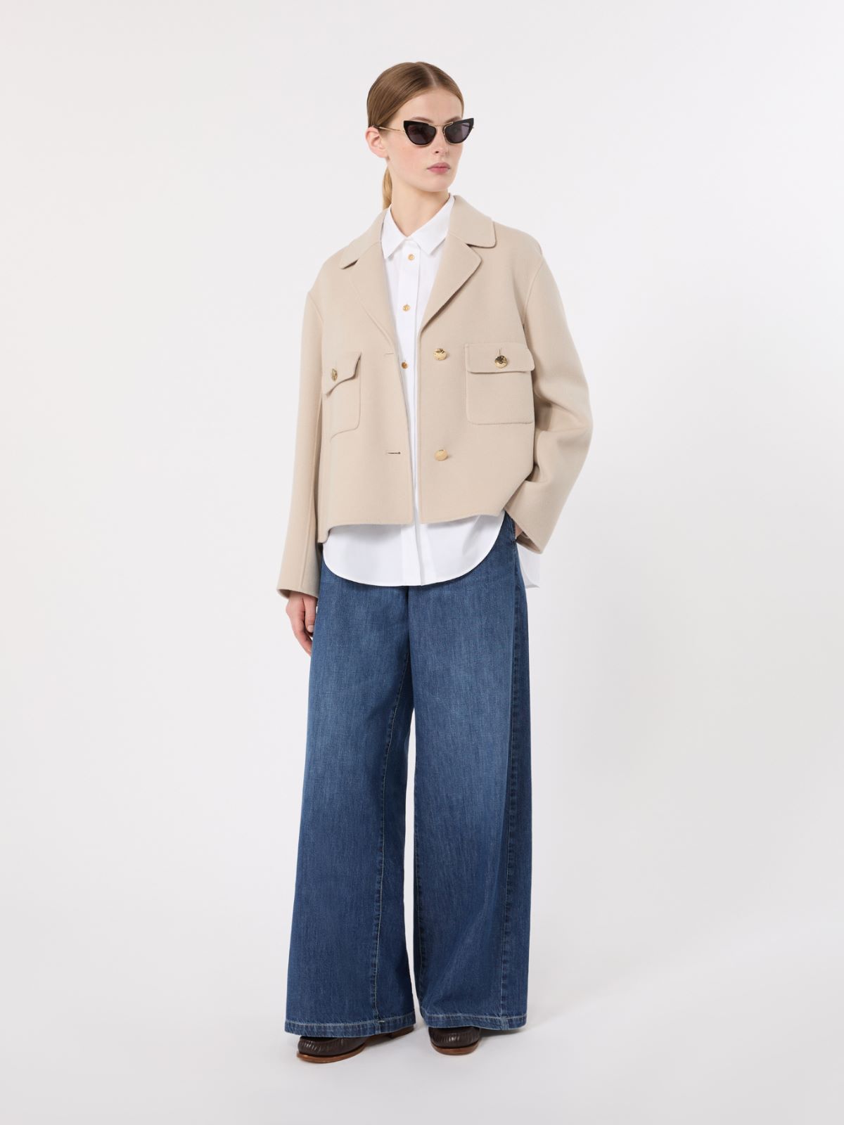 Cotton Oxford shirt + WHITE - Max Mara