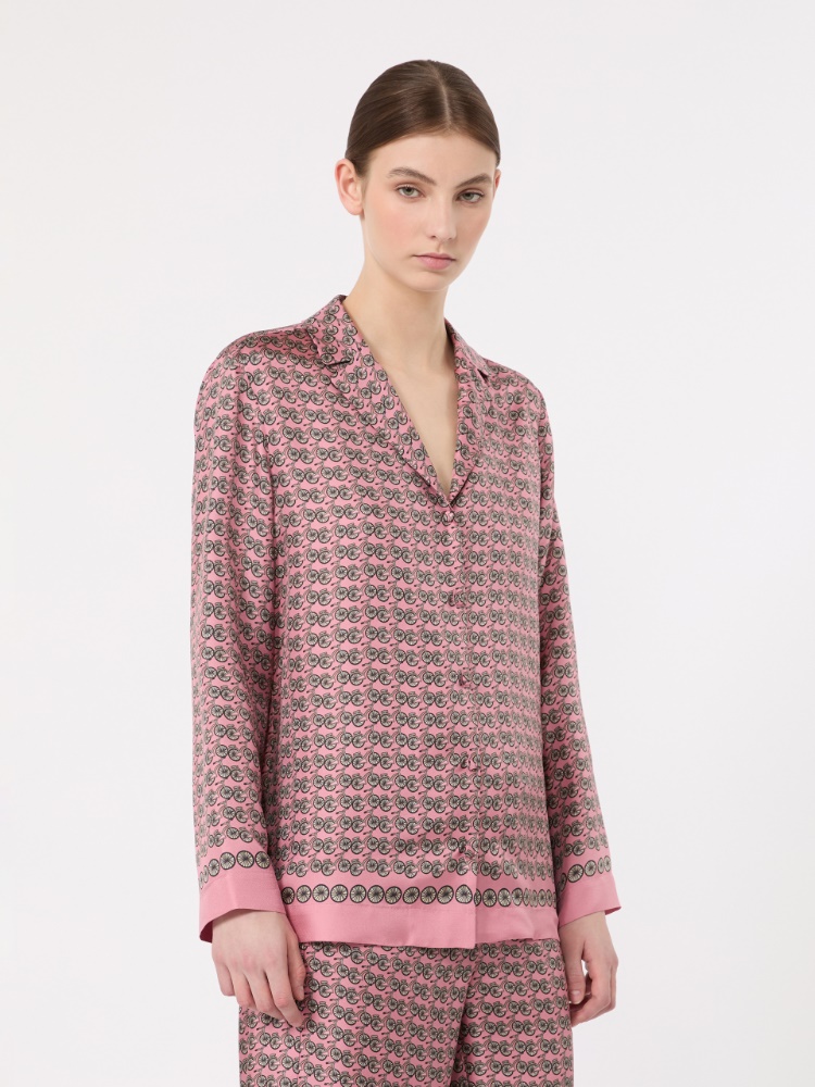Chemise en soie imprimée - ROSE - 2