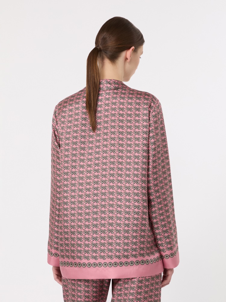 Chemise en soie imprimée - ROSE - 3