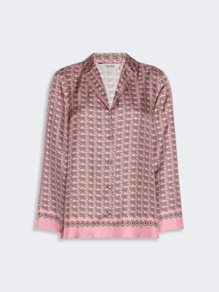 Chemise en soie imprimée - ROSE - 5