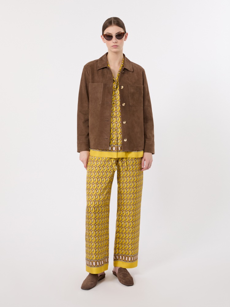 Camicia in seta stampata - GIALLO - 1