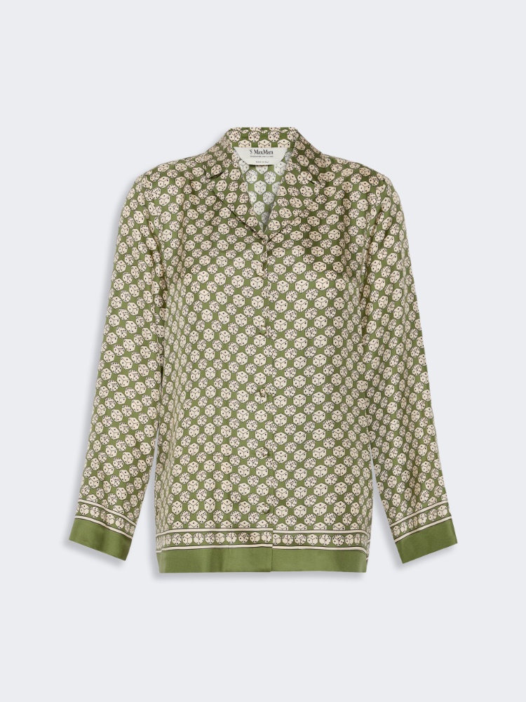 Printed silk shirt - KAKI