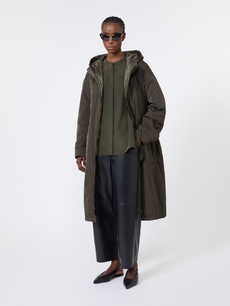 Silk crêpe de Chine shirt - KAKI