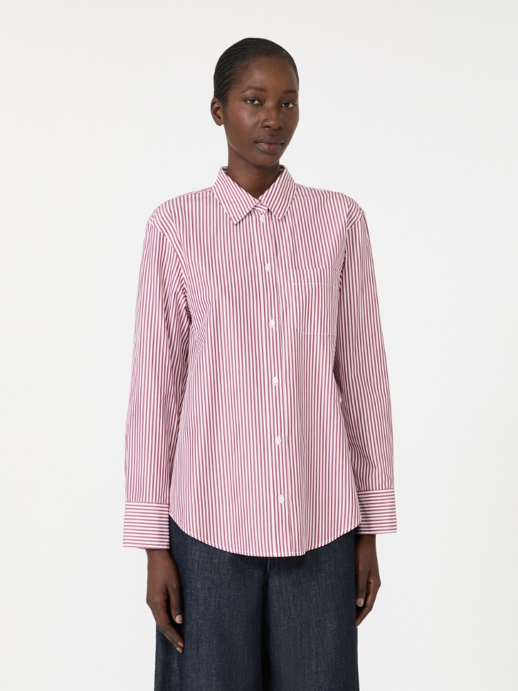 Classic cotton shirt - BORDEAUX - 2