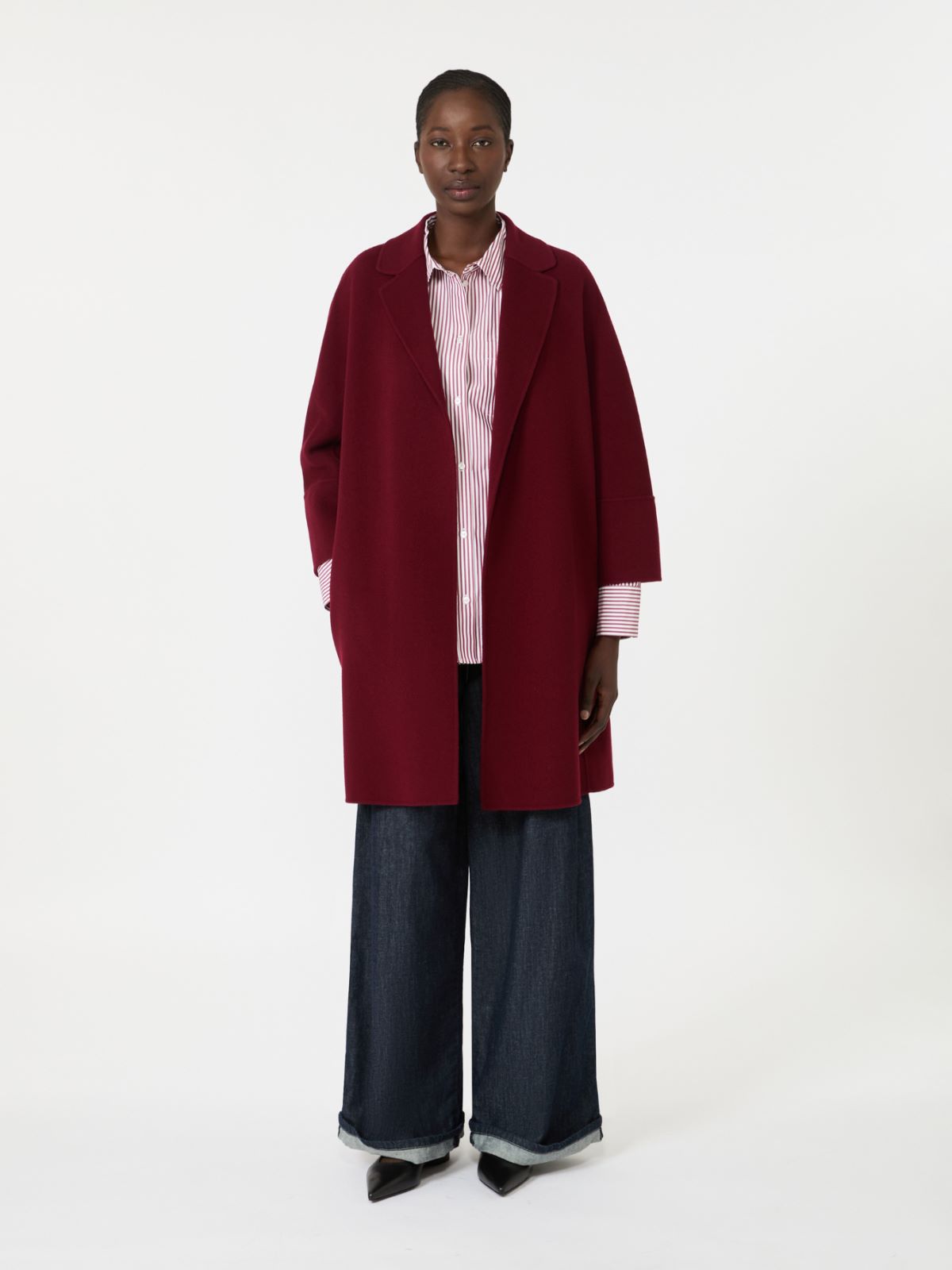 Classic cotton shirt - BORDEAUX