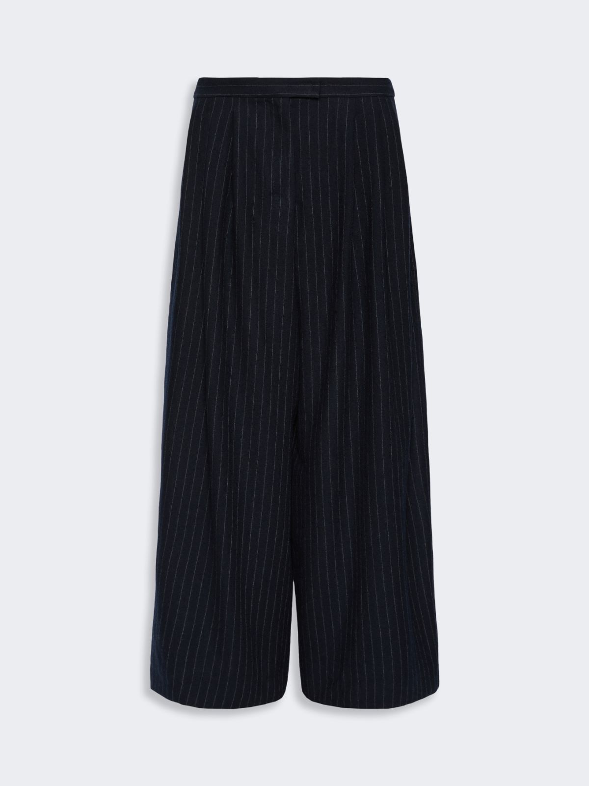 Chalk-stripe wool trousers - MIDNIGHTBLUE - Max Mara - 4