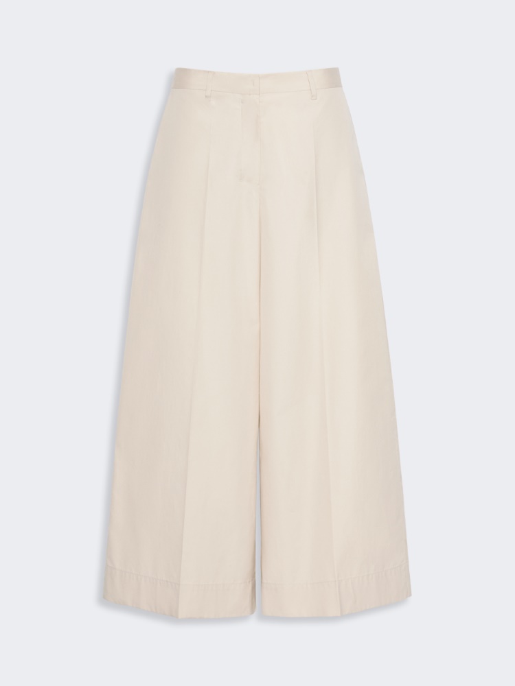 Cotton poplin trousers - BEIGE - 4