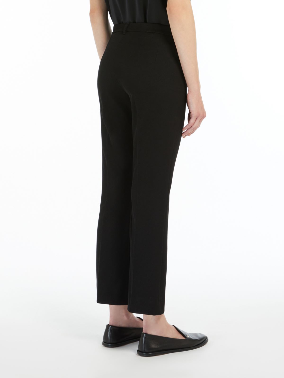 Stretch cotton-blend trousers - BLACK - 3