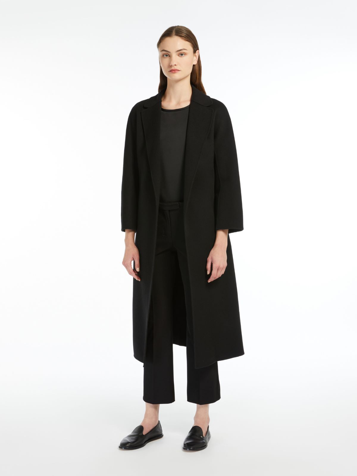 Stretch cotton-blend trousers - BLACK