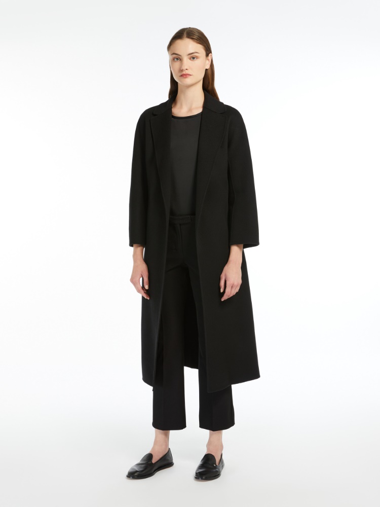 Stretch cotton-blend trousers - BLACK - 1