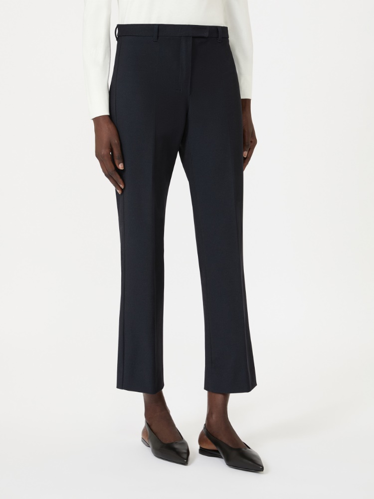 Stretch cotton-blend trousers - MIDNIGHTBLUE - 2