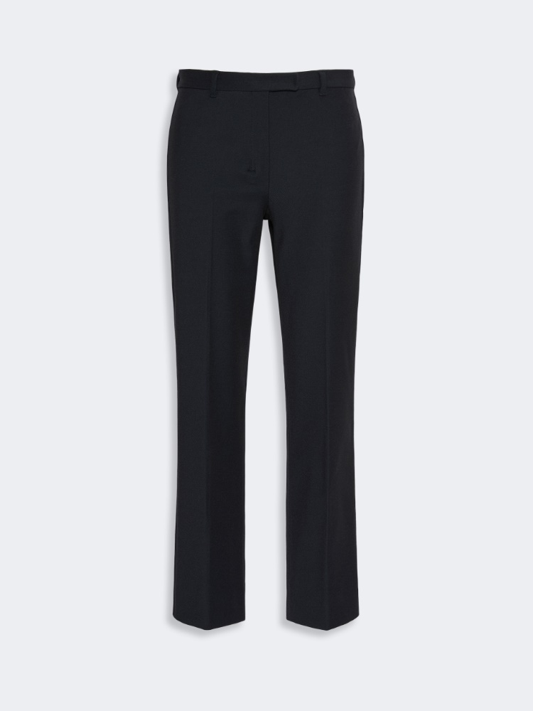 Stretch cotton-blend trousers - MIDNIGHTBLUE
