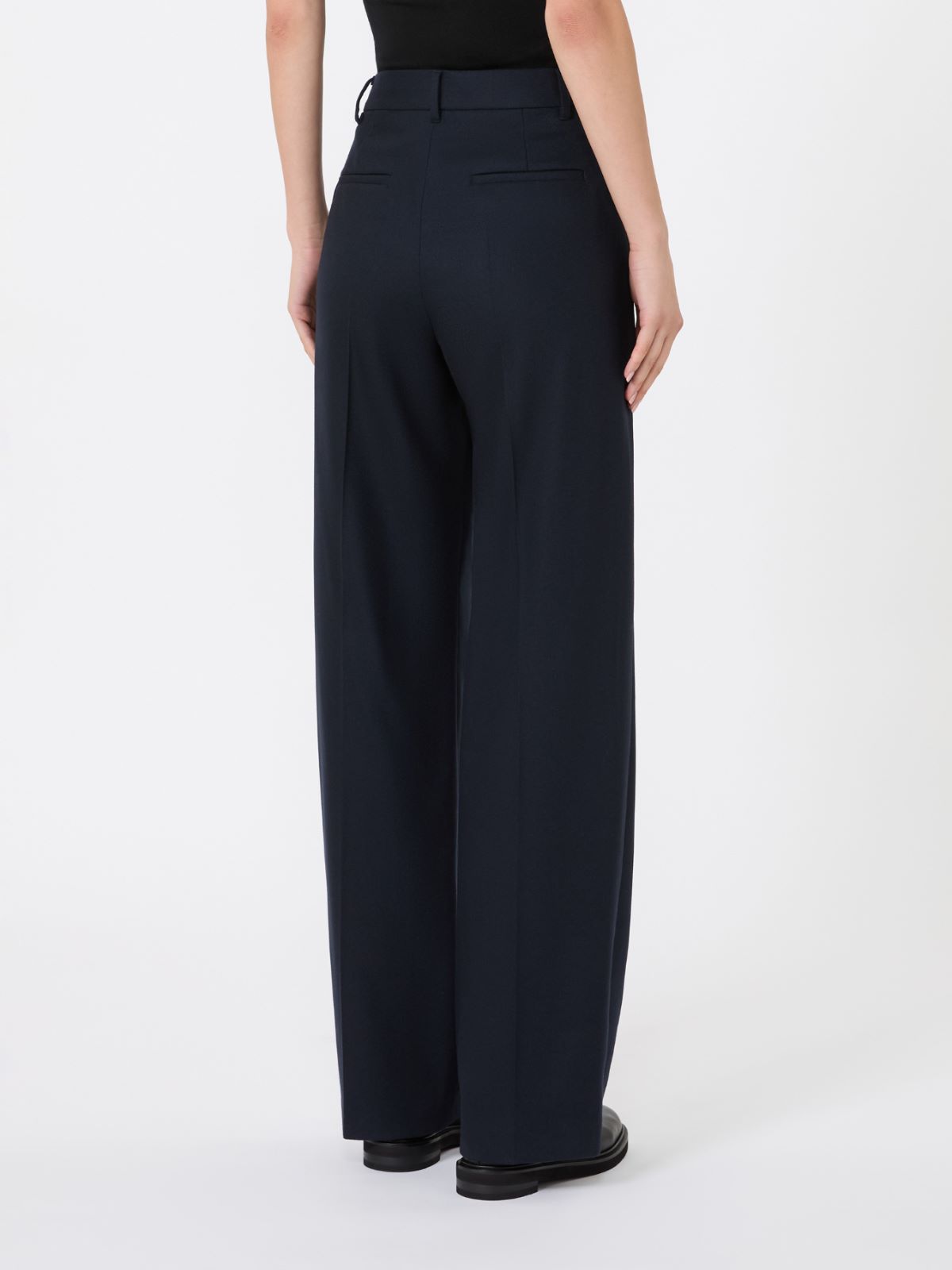 Regular-fit wool trousers - MIDNIGHTBLUE - Max Mara - 3