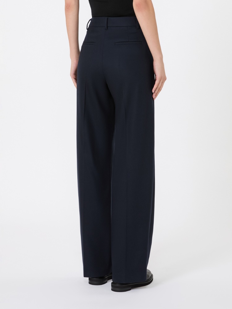Regular-fit wool trousers - MIDNIGHTBLUE - Max Mara - 3