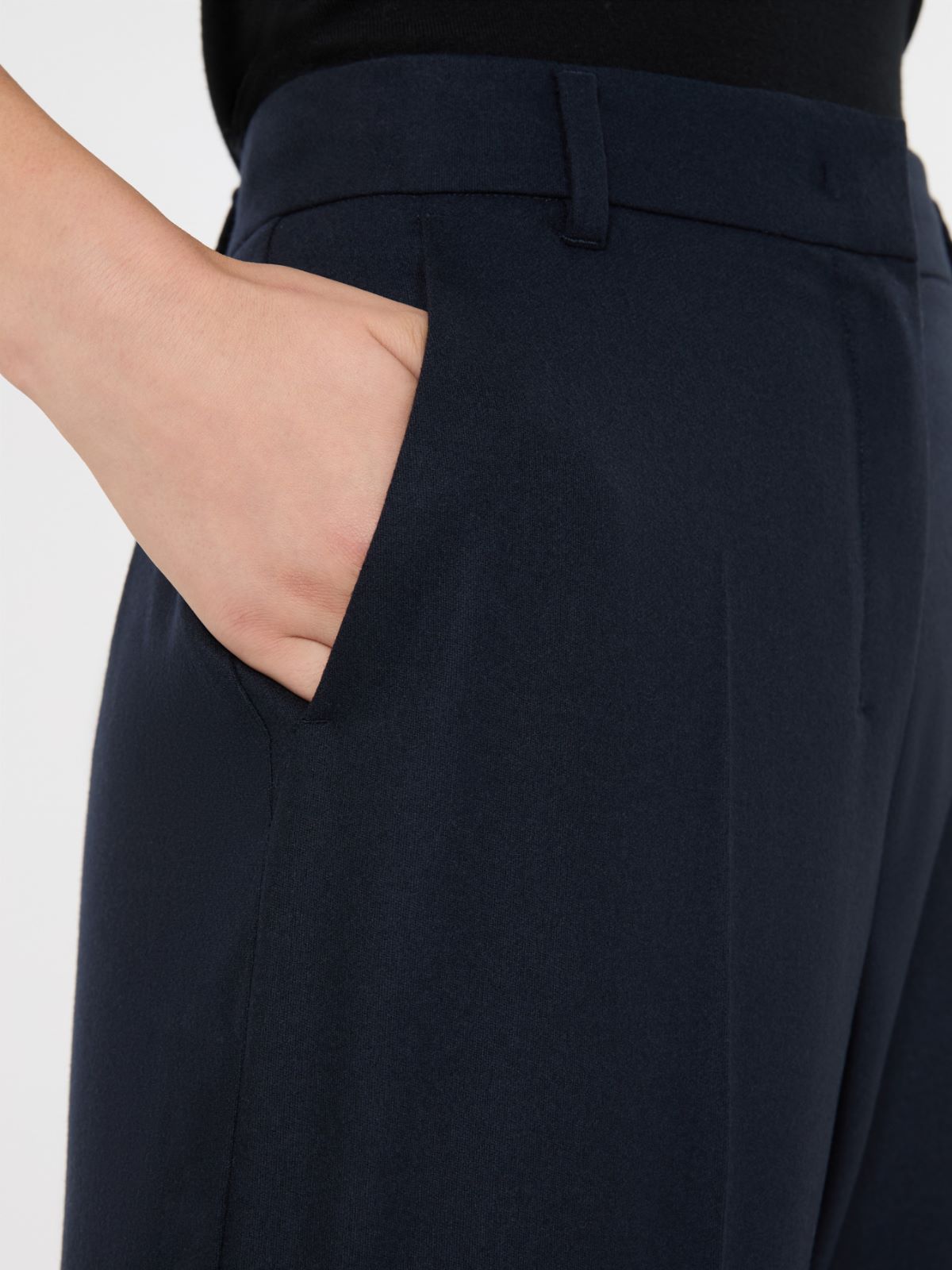 Regular-fit wool trousers - MIDNIGHTBLUE - Max Mara - 4