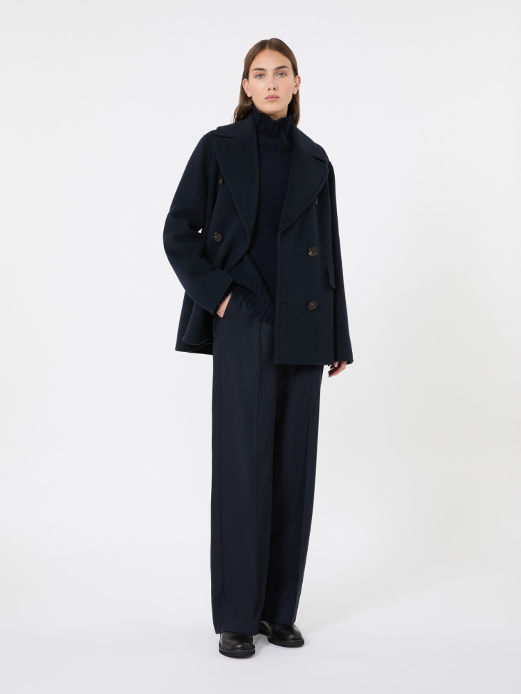 Regular-fit wool trousers - MIDNIGHTBLUE - Max Mara