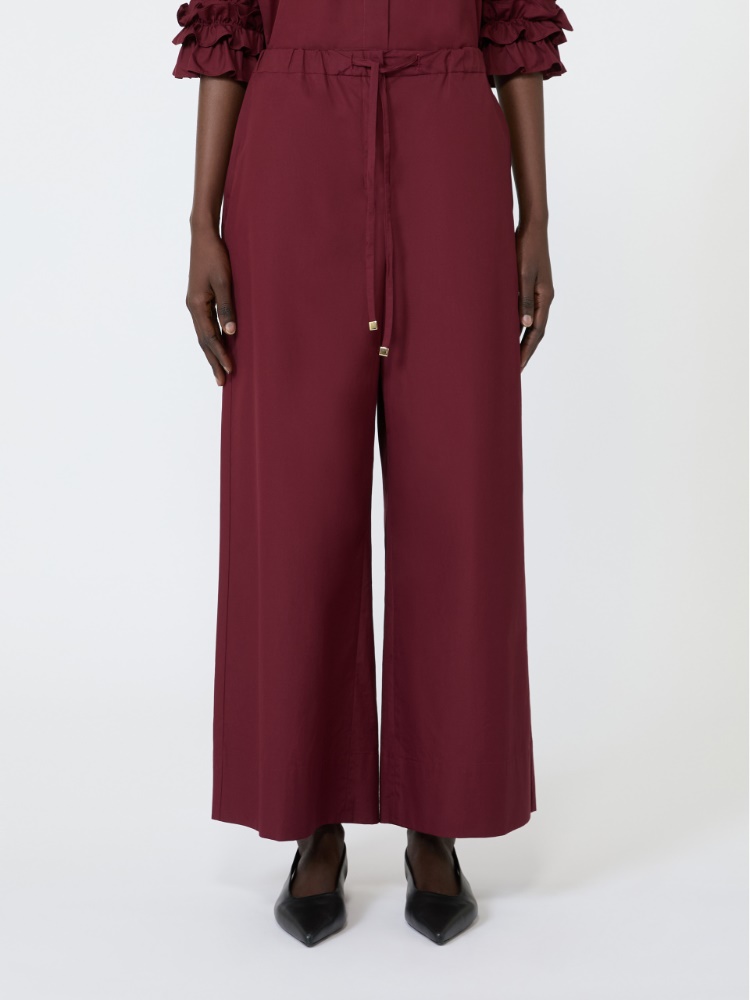 Cotton poplin jogging trousers - RUBY - 2