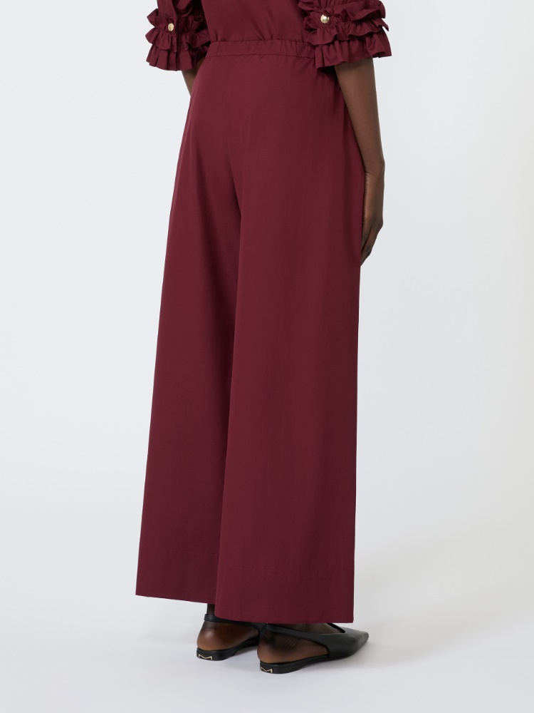 Cotton poplin jogging trousers - RUBY - 3