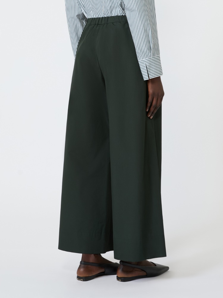 Cotton poplin jogging trousers - GREEN - 3